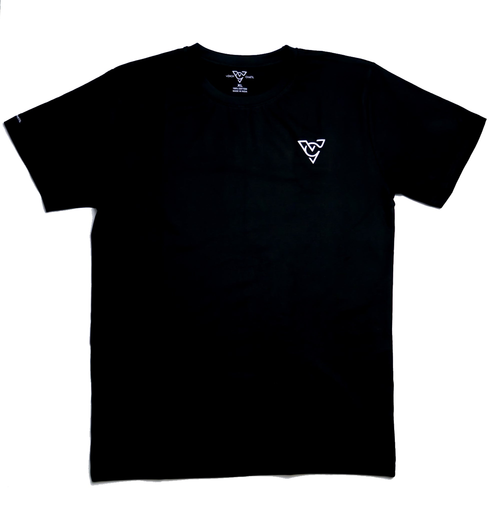 Verch Short Sleeve Black Shirt Chest Logo